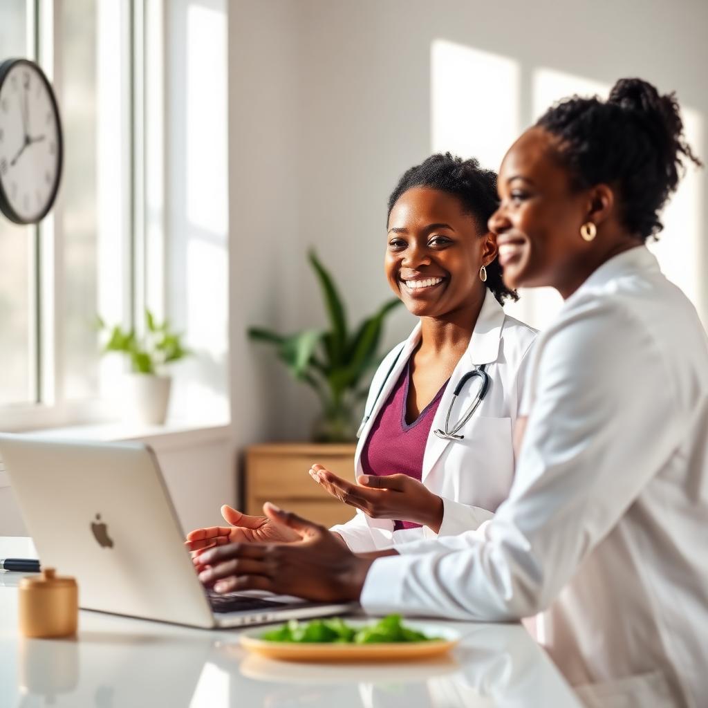 Dietitian consulting a client